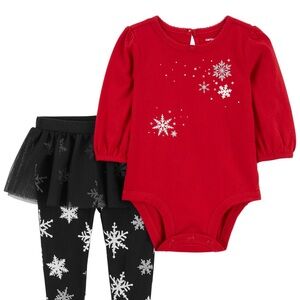 Carter's Festive Red Baby Outfit|3M|Gently Used
